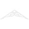 Ekena Millwork Pitch Bordeaux Architectural Grade PVC Gable Pediment, 60"W x 20"H x 1"P (8/12) GPP060X020X100BOR - alternate 3
